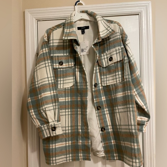 NWT forever 21 oversized shacket coat. Size M - Picture 1 of 3